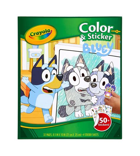 Buy Crayola Bluey Color & Sticker Activity, Coloring Pages, 32 Count ...