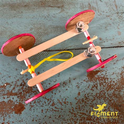 Rubber band powered cardboard car – Artofit