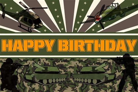 Camo Happy Birthday Backdrop, Camouflage Birthday India | Ubuy