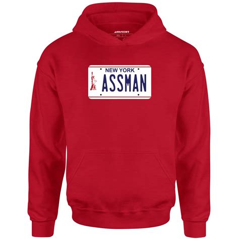 Assman New York License Plate - Unisex Hoodie – m00nshot