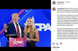 Image result for Riley Gaines Trump kiss
