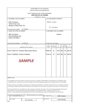 NAFTA Form Sample (PDF, 28 KB) - Fill and Sign Printable Template Online