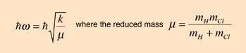 calculate force constant for bond in hcl if fundamental vibrational ...