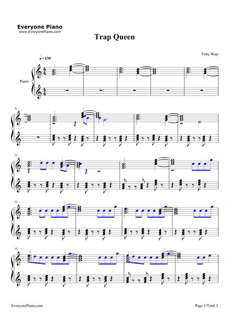 Trap Queen-Fetty Wap Stave Preview