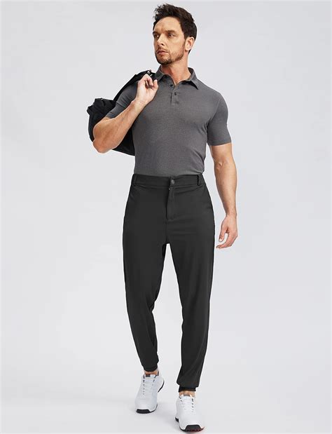 Soothfeel Men's Golf Joggers Pants with 5 Pockets Slim Fit Stretch ...