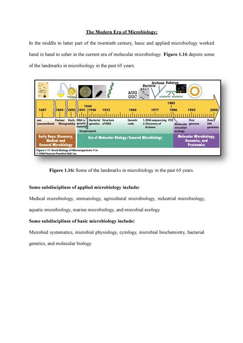 The Modern Era of Microbiology - AMU - Studocu
