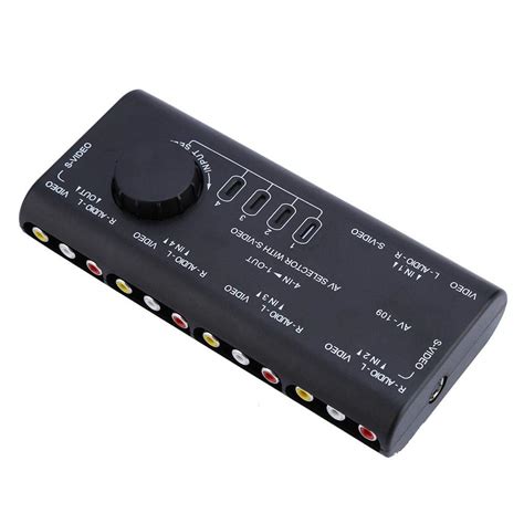 Buy Zerone RCA Switch Box 4 in 1 Out AV RCA Game Switch Box Audio Video ...