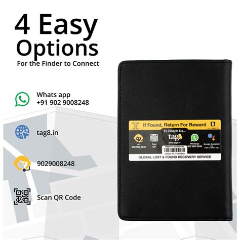 Dolphin Smart Leather Passport Holder with BLE Tracker and RFID Blocki ...