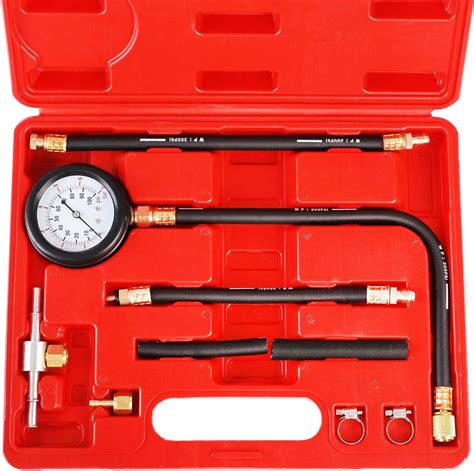 Buy JIFETOR Fuel Injection Pump Pressure Tester Gauge Kit, Car Gasoline ...