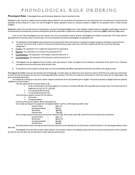 2.4 Rules and Rule Ordering in Phonology - P H O N O L O G I C A L R U ...