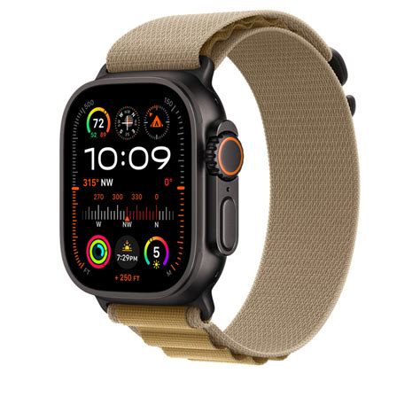 49mm Tan Alpine Loop - Large - Black Titanium Finish – Imagine Online
