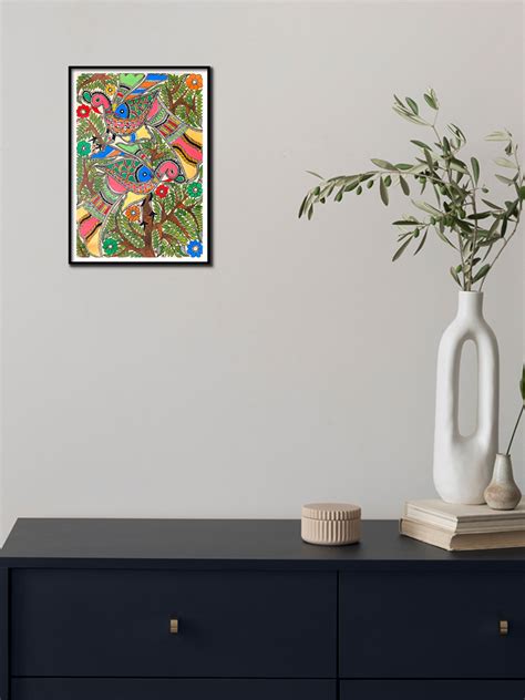 Peacocks on a Tree | Madhubani Paintings | Online Indian Art