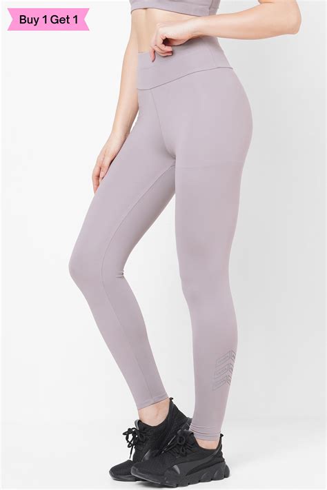 JUST-DRY Light Almond 7/8 High Waist Running Tights for Women – Laasa ...