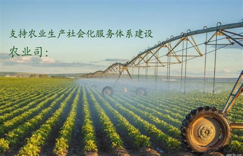 【政策】农业司：支持农业生产社会化服务体系建设 推进中国特色现代农业发展