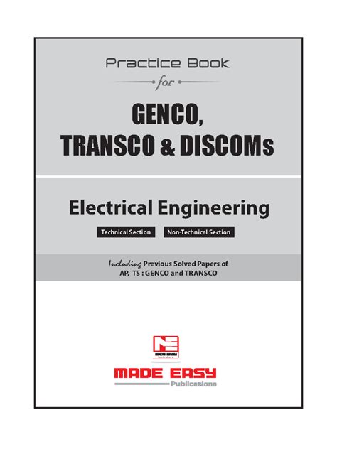Practice Book for GENCO, TRANSCO & DISCOMs in EE - Studocu