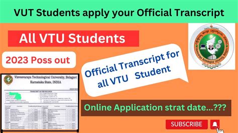Vtu official transcript and use of transcript certificate | how to get ...