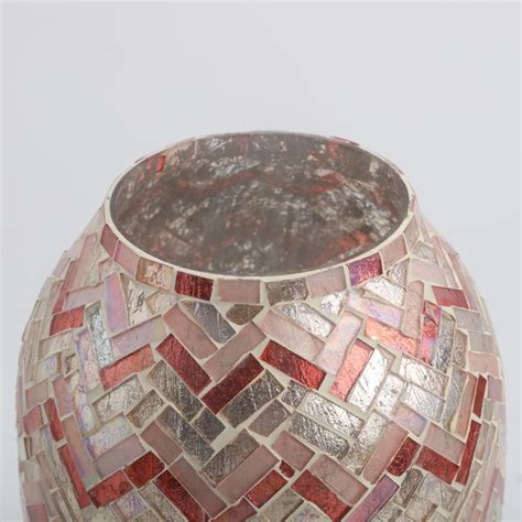 Buy Mabel Decor Glass Mosaic Zigzag Vase from Home Centre at just INR ...