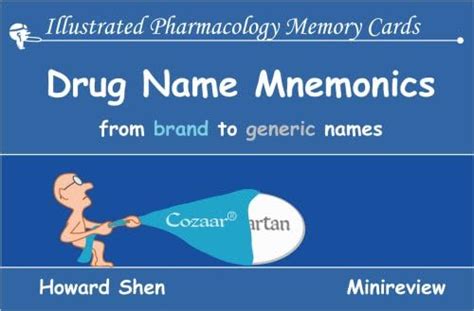 Illustrated Pharmacology Memory Cards: Drug Name Mnemonics: From Brand ...