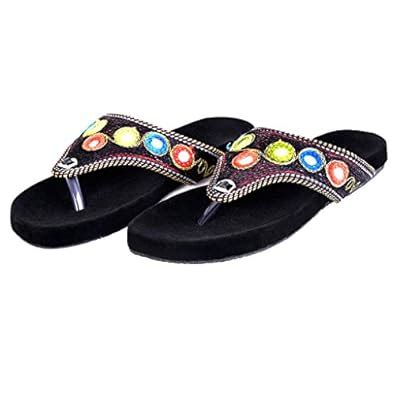 TRADITION INDIA Women Resham & Zari Work Fancy Comfortable Velvet Flat ...