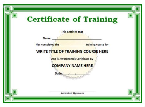 9+ Training Certificate Templates – Free Samples , Examples , Format