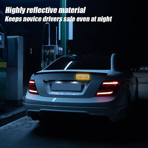 Snapklik.com : Student Driver Magnet For Car, Reflective Vehicle Bumper ...