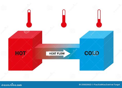Heat Flow between Substances Stock Vector - Illustration of blue, equilibrium: 255025022
