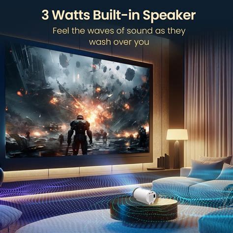 Portronics Beem 520 Smart LED Projector with Built-in Stand, Supports ...