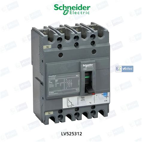 Schneider EasyPact CVS LV525312 MCCB, 200 Amp, 4 Pole, 25 kA ...