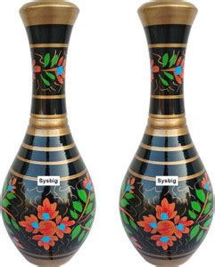Tovick Table Top Wooden POT Shape Two Flower Vases suitable for Table ...