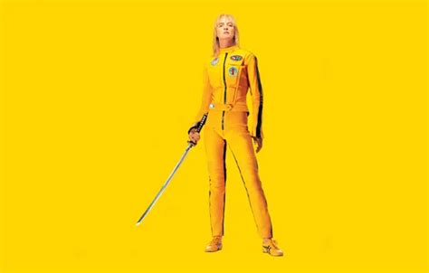 Wallpaper yellow, sword, Kill Bill, Uma Thurman, Kill Bill, Uma Thurman ...