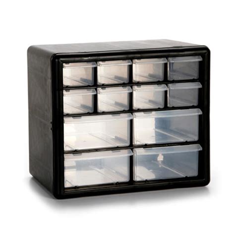 Darice 97927 Plastic Storage Drawers Box: Black/Clear : Amazon.in: Home ...