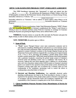 Fillable Online SEPTIC TANK ELIMINATION PROGRAM (STEP) ENROLLMENT ...