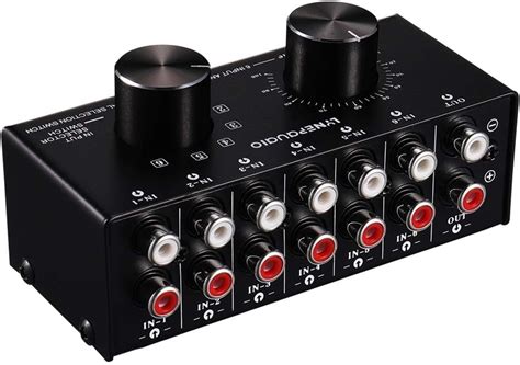 Buy Zzhaolili 6 Input 1 Output Audio Sign Source Selection Switcher ...