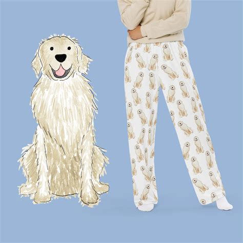 Light Golden Retriever Pajama Pants | Cream Golden Retriever Pajamas ...