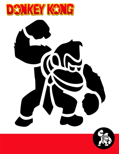 Donkey Kong (Pumpkin Stencil - Pumpkin Pattern - Pumpkin Template ...