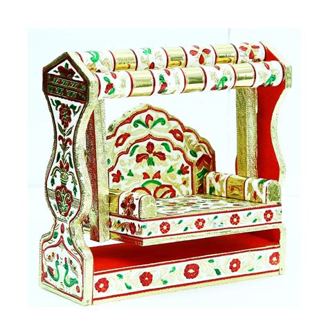 Buy Sgr Handicrafts Meenakari Wooden Krishna Jhula for Laddu Gopal ...