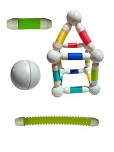 Buy Flexible Magnetic Tube Blocks Building Set, 25 Pieces, Colorful 3D ...