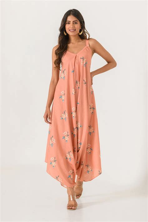 Shop Orange Printed Palazzo Jumpsuit by PASHA INDIA at House of ...