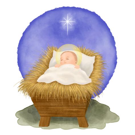 Baby Jesus in the manger, symbol of Christianity, Nativity 4609716 ...