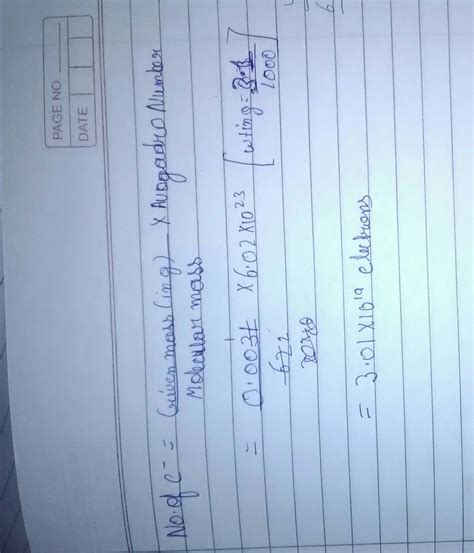 the number of electron in 3.1 mg No3 ^-is - Brainly.in