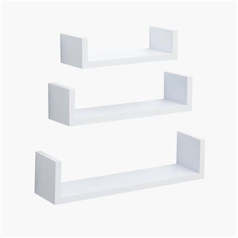 Buy Step Set of 3 Wall Shelves - White from Home Centre at just INR 495.0