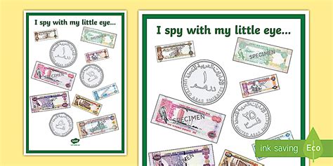 UAE Money I Spy Activity