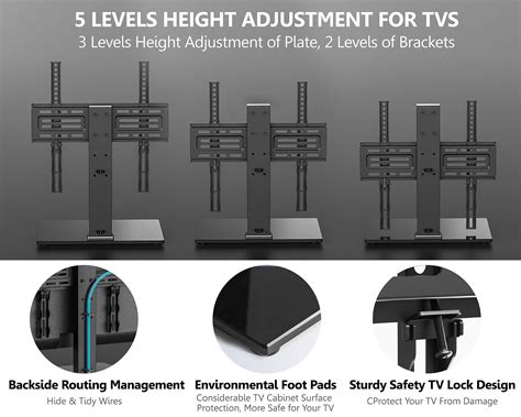 FITUEYES TV Stand for 32 to 55 Inch TV Universal TV Stand Table top TV ...