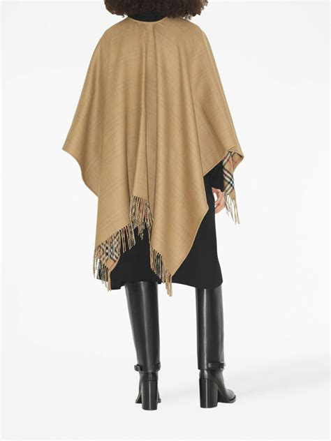 BURBERRY - Wool Reversible Cape Burberry