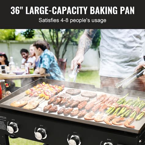 VEVOR Folding Side Table Black Liquid Propane Gas Grill ...