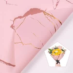 Saksham 10 Waterproof Marble Flower Wrapping Sheets (58 x 58 cm ...