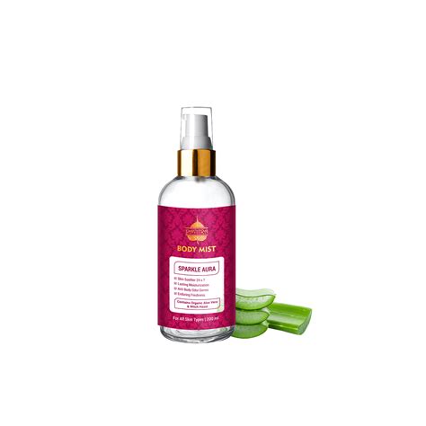 PavitraPlus Aura Body Mist Spray with Organic Aloe Vera, Face and Body Mist