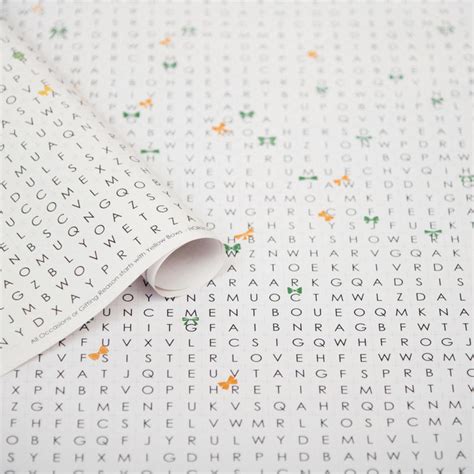 eVincE Word Search Gift Wrapping Paper for kids birthday Activity them