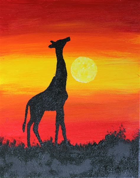 Word Weaver Art: Animals in Silhouette at Sunset (Kid Project)