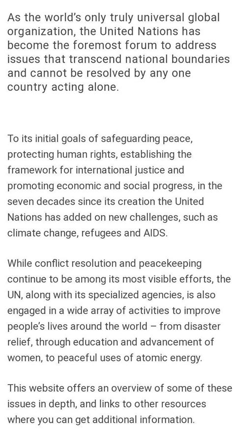 how effective the UN is dealing with global problems? - Brainly.in